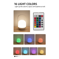 Portable LED Night Light with 16 Colors, 4 Dimming Modes, and Remote Control thumbnail