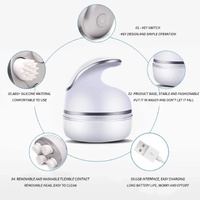 White Portable 3D Electric Massage Device with Adjustable Speeds and USB Charging thumbnail