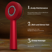 WN-02 Red Multi-Function Red Light Massage Comb with 3 Modes and Rechargeable Battery thumbnail