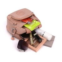 Red Mini Waterproof Nylon Backpack - Lightweight Casual Crossbody Bag thumbnail