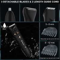 3-in-1 Waterproof Rechargeable Electric Hair Trimmer Set for Men - Professional Grooming Kit thumbnail