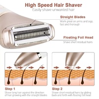 Elegant Rechargeable Electric Lady Shaver with Replaceable Head - Portable Grooming Solution thumbnail