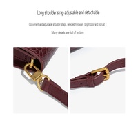 Wine Red Elegant PU Leather Clutch Bag with Snake Print Design - Multi-color Options thumbnail