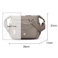 Black Nylon Crossbody Bag with Multiple Compartments - Compact and Stylish Design thumbnail