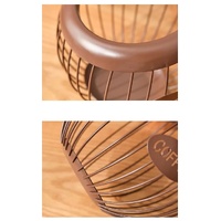 Black Handcrafted Coffee Capsule Storage Basket - Vintage Iron Art Design thumbnail