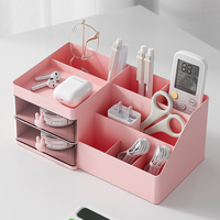 Yellow Drawer-Style Cosmetic Organizer - Multifunctional Jewelry Storage Box for Desk - Minimalist Desk Organizer for Students thumbnail