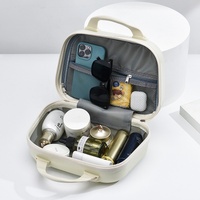 Cream Yellow Handheld Makeup Organizer - Compact and Portable Cosmetic Storage Case with Multiple Color Options thumbnail