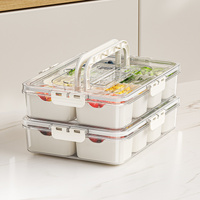Fresh-Keeping Storage Box - Transparent Food Storage Container with Secure Lid for Kitchen Organization, Salad Crisper thumbnail