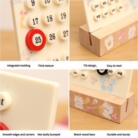 Red DIY Ring Perpetual Calendar - Creative Acrylic Desktop Calendar with Adjustable Rings thumbnail