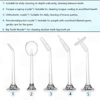 Pink 300ML Cordless Water Flosser with 5 Nozzles - Rechargeable Portable Oral Irrigator thumbnail