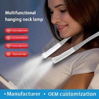 Pink Hands-Free Adjustable LED Neck Reading Light with 3 Modes for Night Walking and Reading thumbnail