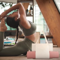 Apricot Yoga Mat Tote Bag - Multi-Purpose Gym Bag with Yoga Mat Holder thumbnail