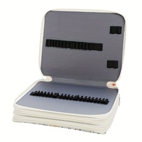 Pink Floral Design Portable Zippered Pencil Case - 3-Layer Large Capacity Organizer for Stationery & Art Supplies thumbnail