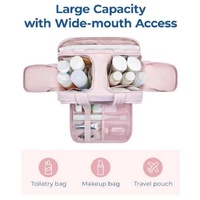 Black Waterproof Travel Duffle Bag - Lightweight Multi-Pocket Overnight Bag for Women thumbnail