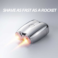 Orange Portable Twin-Head Electric Shaver - Compact Rechargeable Razor for Men thumbnail