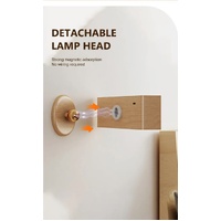 Yellow Touch-Control Dimmable Wooden LED Wall Light - Minimalist Design thumbnail