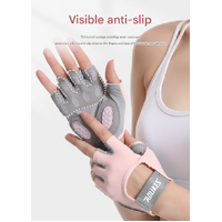 M Black Breathable Gym Training Gloves with Non-Slip Palm Grip thumbnail
