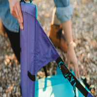 Grey Portable Outdoor Folding Camping Chair with Adjustable Straps thumbnail
