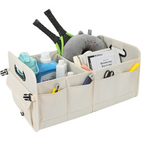 Black Large Car Storage Organizer with Handles, 24x17.6x12.2 in, Collapsible thumbnail