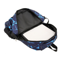 Rose-red Stylish 3-Piece Backpack Set with Unique Geometric Design thumbnail