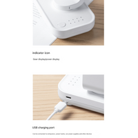 White Portable Mini Fan - Compact, Quiet, and Rechargeable for Personal Cooling thumbnail