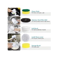 White Electric Cleaning Brush with Multiple Attachments - Rechargeable and Versatile for Home and Kitchen Use thumbnail