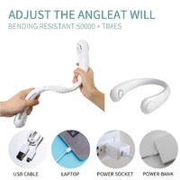 2 PCS Blue Portable Neck Fan - Hands-Free Personal Fan, Quiet and Adjustable, Ideal for Outdoor and Indoor Use thumbnail