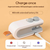 Blue Mini Sealing Machine - 2-Piece Set, Compact and Portable, Ideal for Food and Bag Sealing thumbnail