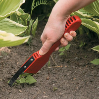 Red Garden Hand Weeder Tool Set - 2-Piece Set, Fork Tips for Efficient Weeding, Ergonomic Design thumbnail