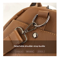 Brown Trendy Large Capacity Soft Leather Tote Bag - Women' Shoulder & Crossbody Handbag thumbnail