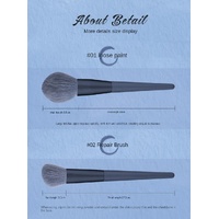Gray 12-Piece Professional Makeup Brush Set with Cosmetic Bag - Premium Synthetic Fiber, Wooden Handle, Aluminum Tube thumbnail