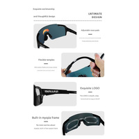 Pink Gradient Lens Lightweight UV400 Photochromic Cycling Glasses, Anti-Wind Protective Sunglasses for Outdoor Sports thumbnail
