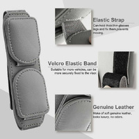 2 Pcs Black Magnetic Leather Car Sunglasses Clip – Dual-Use Multifunctional Card Holder, Premium Cowhide thumbnail