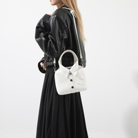 White Trendy Shirt-Inspired PU Shoulder Bag | Stylish Handbag with Unique Design thumbnail