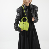 Green Trendy Shirt-Inspired PU Shoulder Bag | Stylish Handbag with Unique Design thumbnail