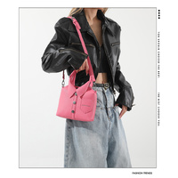 Pink Trendy Shirt-Inspired PU Shoulder Bag | Stylish Handbag with Unique Design thumbnail