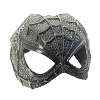 Size M Black And Red Stitching DIY 3D Printed Spider-Man Cat Mask - Mini Decorative Half-Face Mask for Pets thumbnail