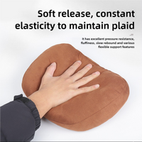 Black Luxury Eco-Friendly Suede Car Headrest and Lumbar Cushion Set - Ergonomic Support, All-Season Comfort, Adjustable Straps, and Durable Design for thumbnail