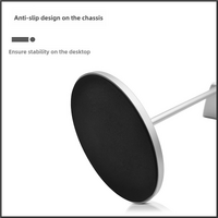 Silver Dual Headphone Stand - Creative Double Hook Aluminum Alloy Display Holder thumbnail