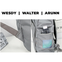 Black Trendy Street Style Backpack - Large Capacity for Hiking, Students & Everyday Use thumbnail