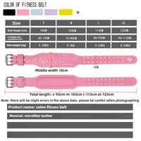 Size L Black Professional Weightlifting Belt with Sponge Padding for Deep Squat and Deadlift - Men and Women Fitness Support thumbnail