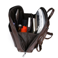 Brown Stylish Women's PU Leather Backpack - Spacious, Anti-Theft, Multi-Pocket Travel Bag for School or Work thumbnail