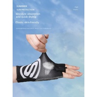 Size L Red Breathable Half-Finger Cycling Gloves - Anti-Slip, Shockproof, and Durable for Men & Women thumbnail