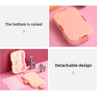 Pink Kids' Lunch Box with Compartments - BPA-Free Microwave Safe Bento Box for School Meals thumbnail