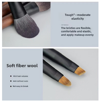 Style B 12-Piece Mini Portable Makeup Brush Set - Fiber Bristle Beauty Tool Set(With storage bag) thumbnail