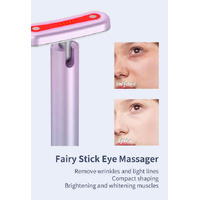Gradient Pink Eye Massager for Dark Circles and Puffiness, Portable EMS Microcurrent Beauty Device for Skin Firming, Wrinkle Reduction, and Eye Care thumbnail