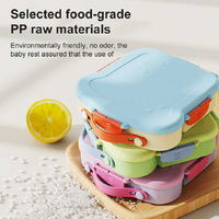 Purple Kids Bento Box with Dividers, Microwave Safe, Leak-Proof Lunch Box with Fork & Spoon - Eco-Friendly PP Plastic, Colorful, Leakproof Food Storag thumbnail