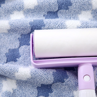 Purple Premium Coral Fleece Towel Set - 1 Bath Towel (88x170cm) + 3 Hand Towels (35x35cm) - Soft, Absorbent, and Quick-Drying thumbnail
