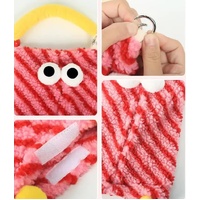 Blue And Red Cartoon Monster Tissue Box, Plush Tissue Holder for Car or Home, Cute and Fun Design thumbnail