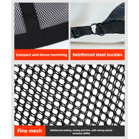 Beige Car Roof Triangular Storage Net - Adjustable Ceiling Organizer for Vehicles thumbnail